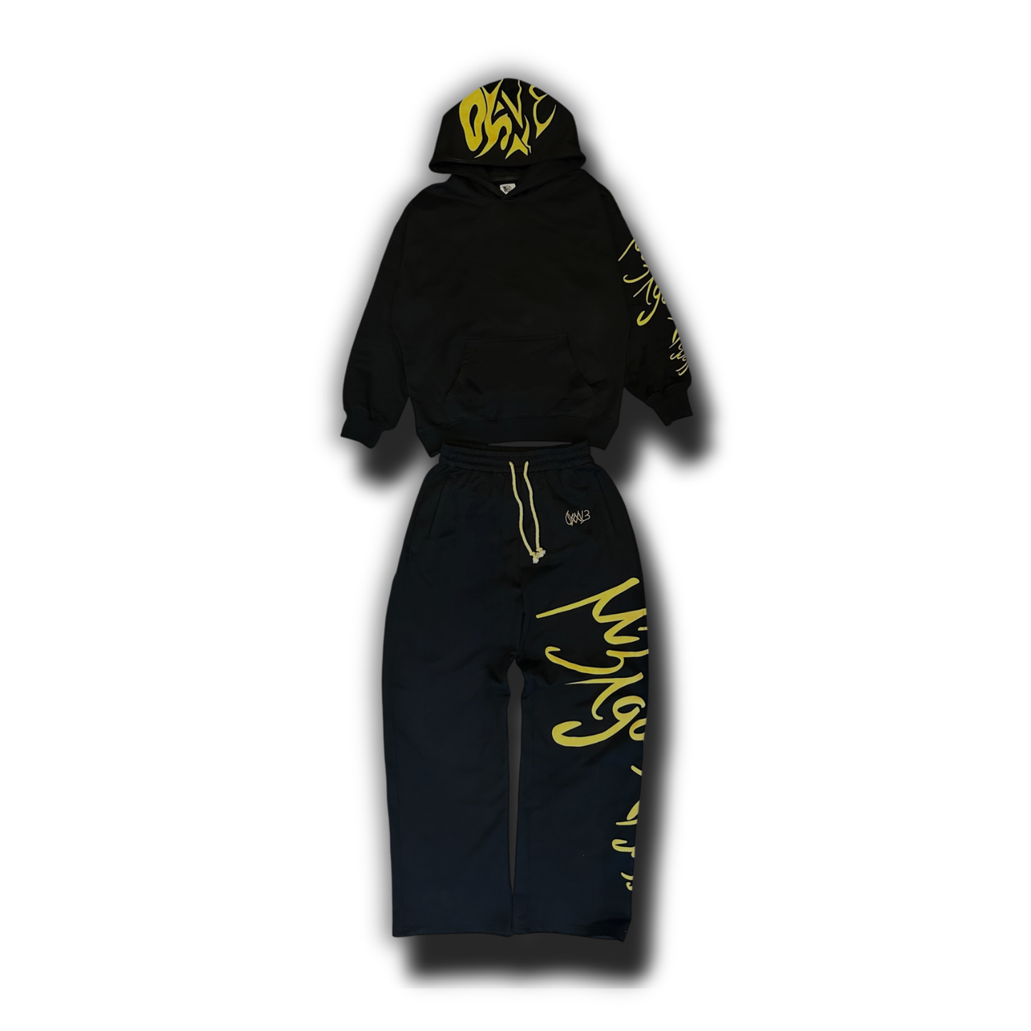 Black/Yellow tracksuit set