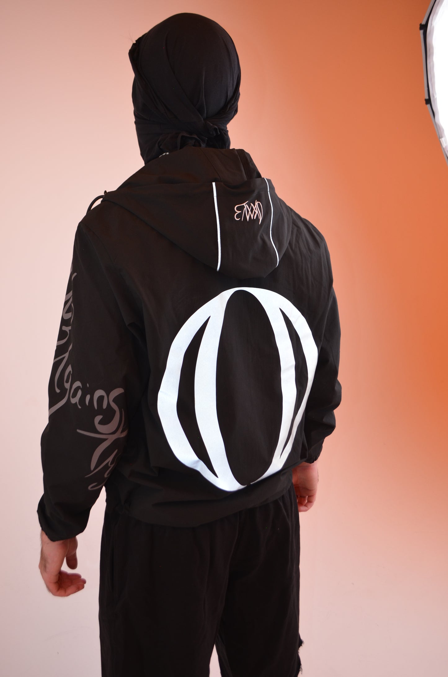 Okanebaby reflective windbreaker