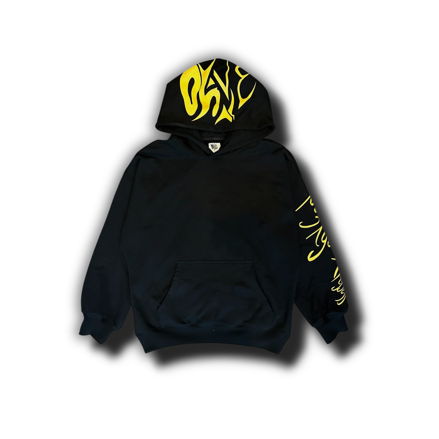 Okanebaby black fitted hoodie
